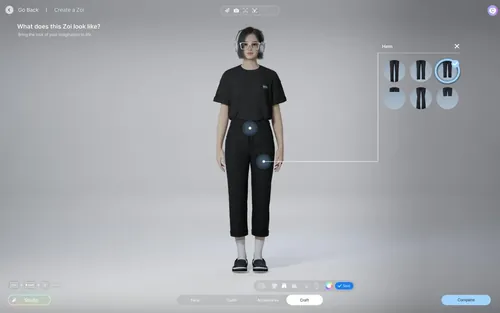 inZoi游戏截图，展示精美的角色创作界面