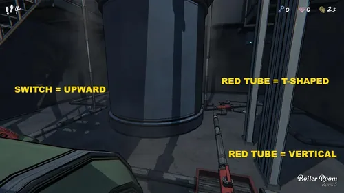 《蓝色王子》游戏中的锅炉房示意图