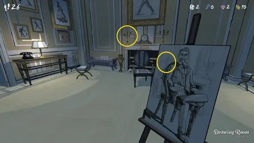 蓝色王子游戏截图——画室谜题