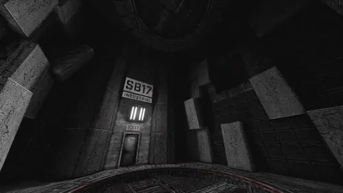 白色斯肢游戏截图，显示玩家在巨大料仓中壁攀