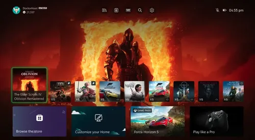 Xbox主屏幕自定义界面截图