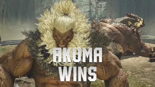 怪物猎人：荒野与街头霸王6合作宣传图