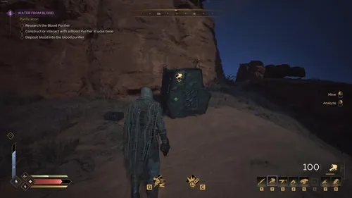 《Dune: Awakening》游戏截图，显示玩家建造基地的场景