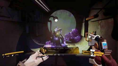 《Ambrosia Sky》游戏截图，展示未来科幻场景