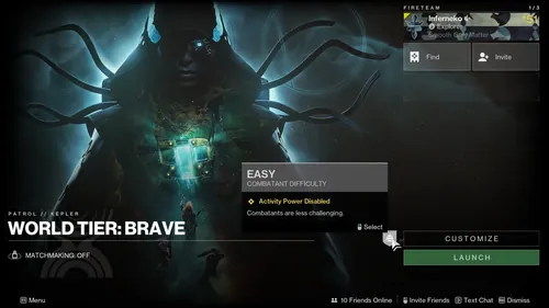 《传奇、史诗、神话难度下Destiny2世界等级调整指南》