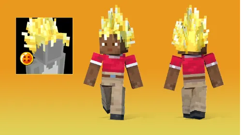 Minecraft与龙珠Z联动！免费超级赛亚人发型上线——最佳龙珠联动MinecraftMOD