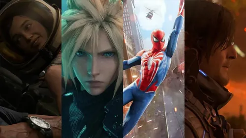 游戏促销海报，展示多个主机游戏折扣