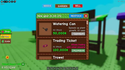 Grow A Garden 游戏商店截图